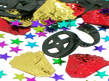 Film Reel Confetti and Popcorn Confetti